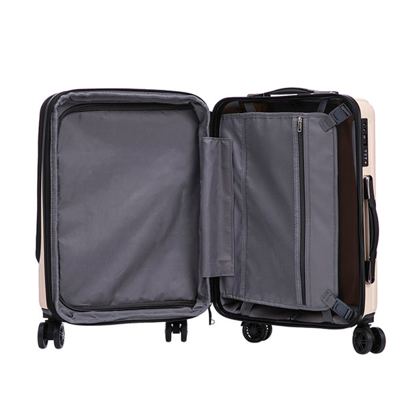 Reisekoffer Hartschalenkoffer mit Laptopfach LIMMA Grösse M beige