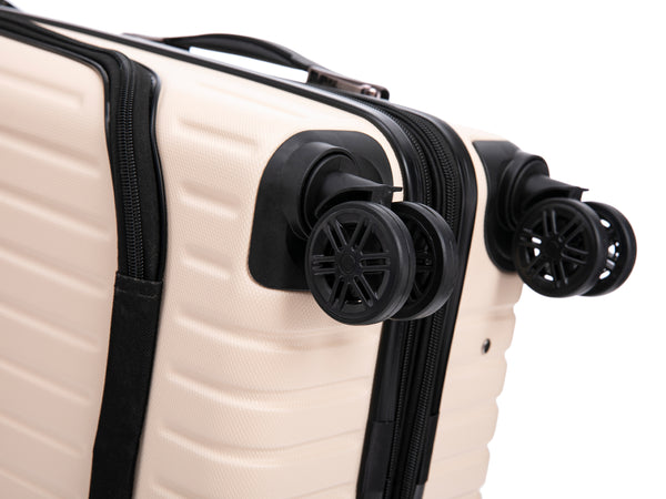 Reisekoffer Hartschalenkoffer mit Laptopfach LIMMA Grösse M beige