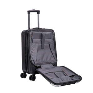Reisekoffer Hartschalenkoffer mit Laptopfach LIMMA Grösse M schwarz