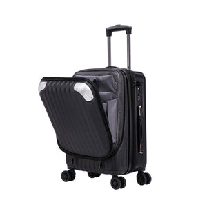 Reisekoffer Hartschalenkoffer mit Laptopfach LIMMA Grösse M schwarz