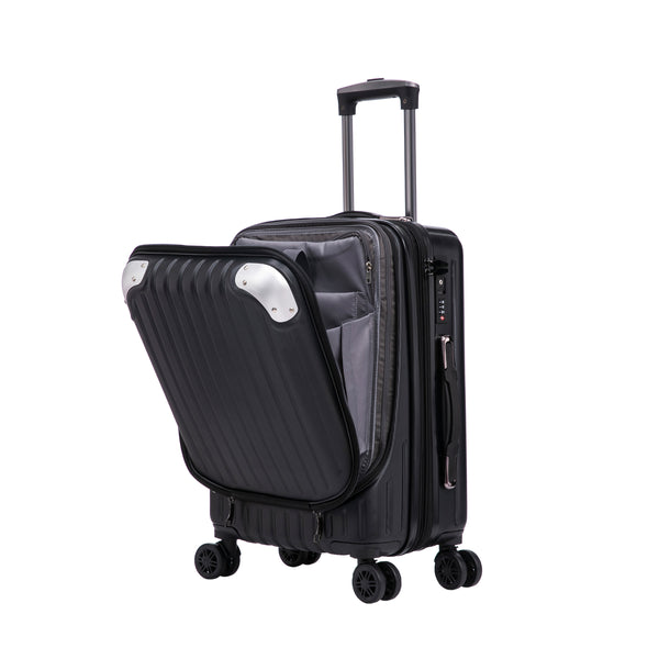 Reisekoffer Hartschalenkoffer mit Laptopfach LIMMA Grösse M schwarz