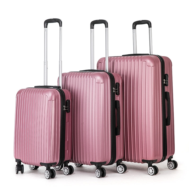 Set di 3 valigie rigide LINN, rosa