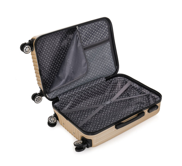 Reisekoffer Hartschalenkoffer LINN 3er Set champagner