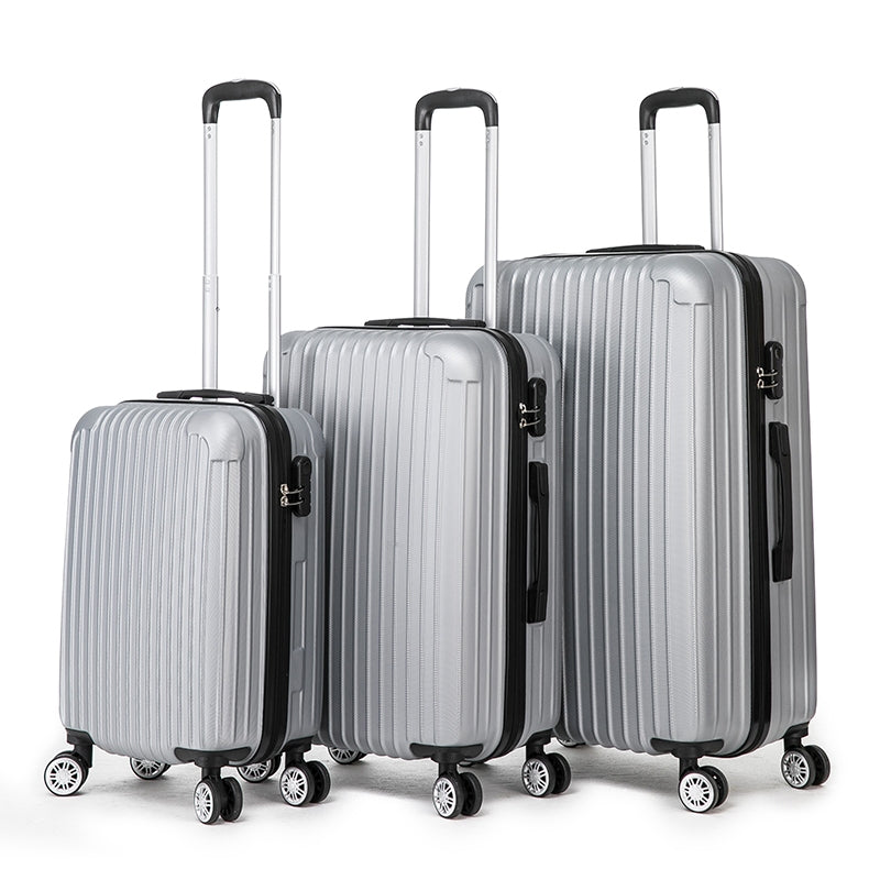 Set di 3 valigie rigide LINN, argento