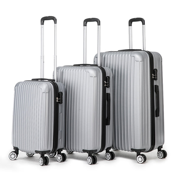 Hartschalenkoffer LINN 3-er Set silber