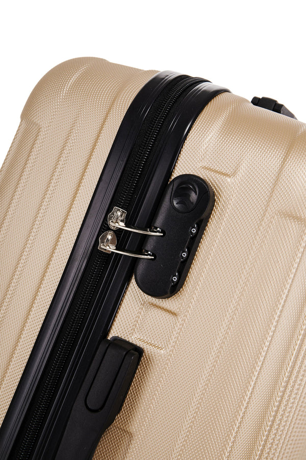 Reisekoffer Hartschalenkoffer LINN 5er SET champagner