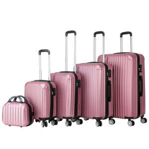 Hartschalenkoffer LINN 5-er Set rosa