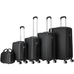 Reisekoffer Hartschalenkoffer LINN 5er SET schwarz
