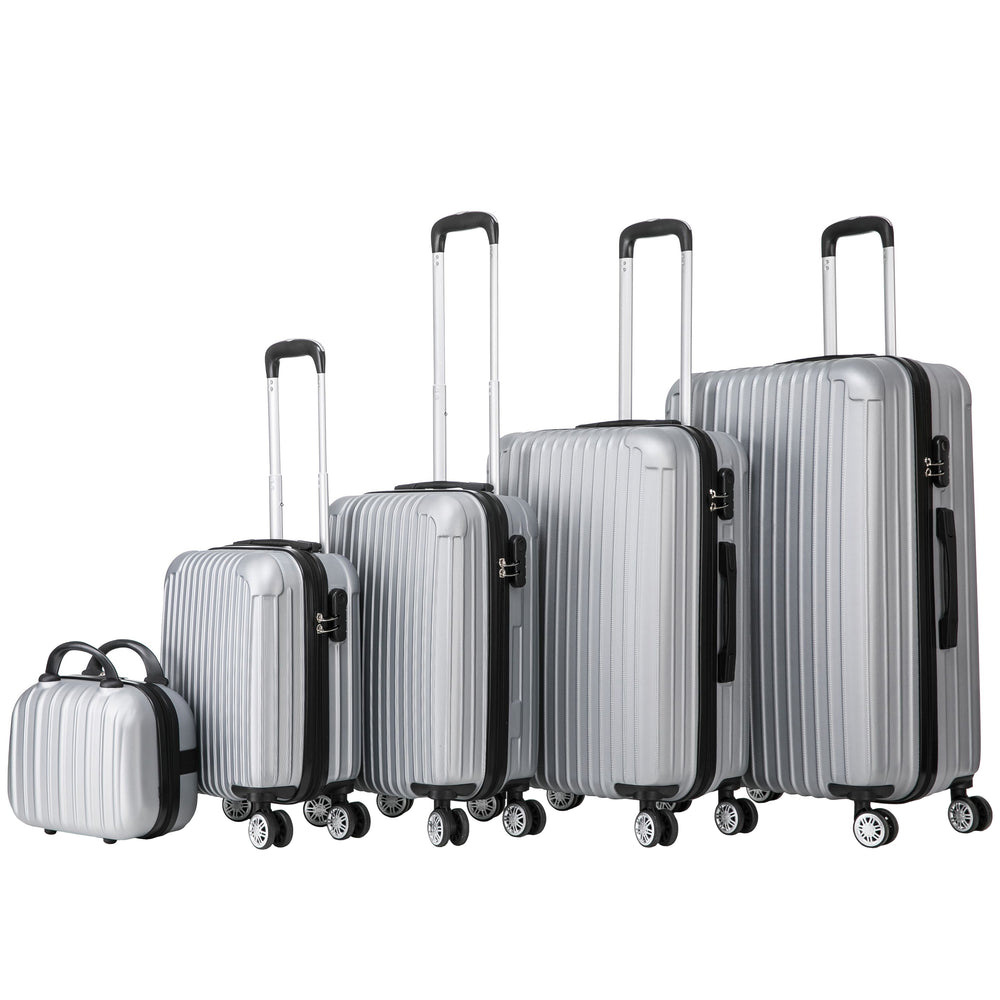 Set di 5 valigie rigide LINN, argento