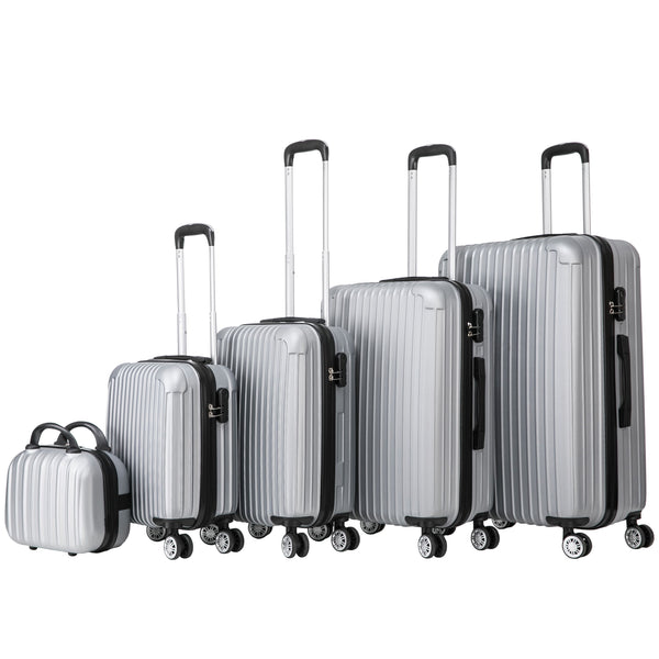 Hartschalenkoffer LINN 5-er Set silber
