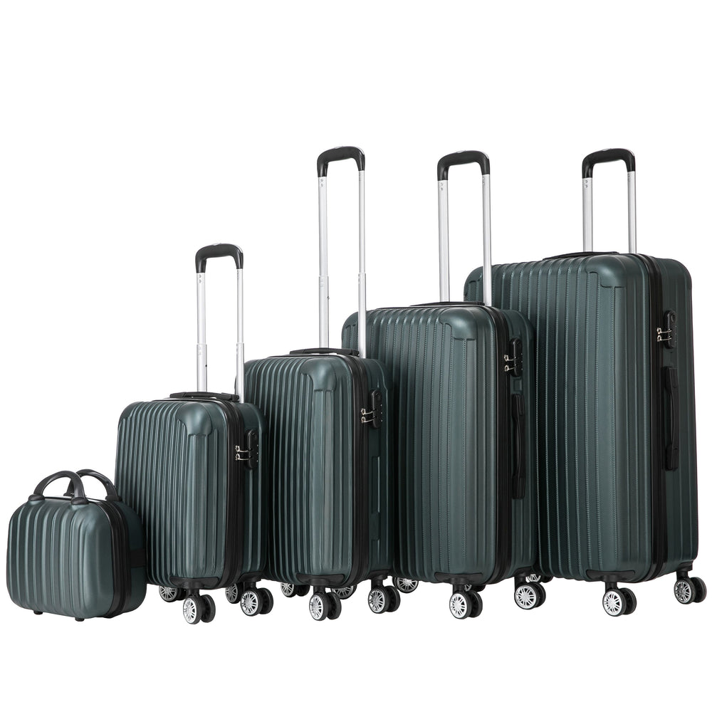 Set di 5 valigie rigide LINN, smeraldo