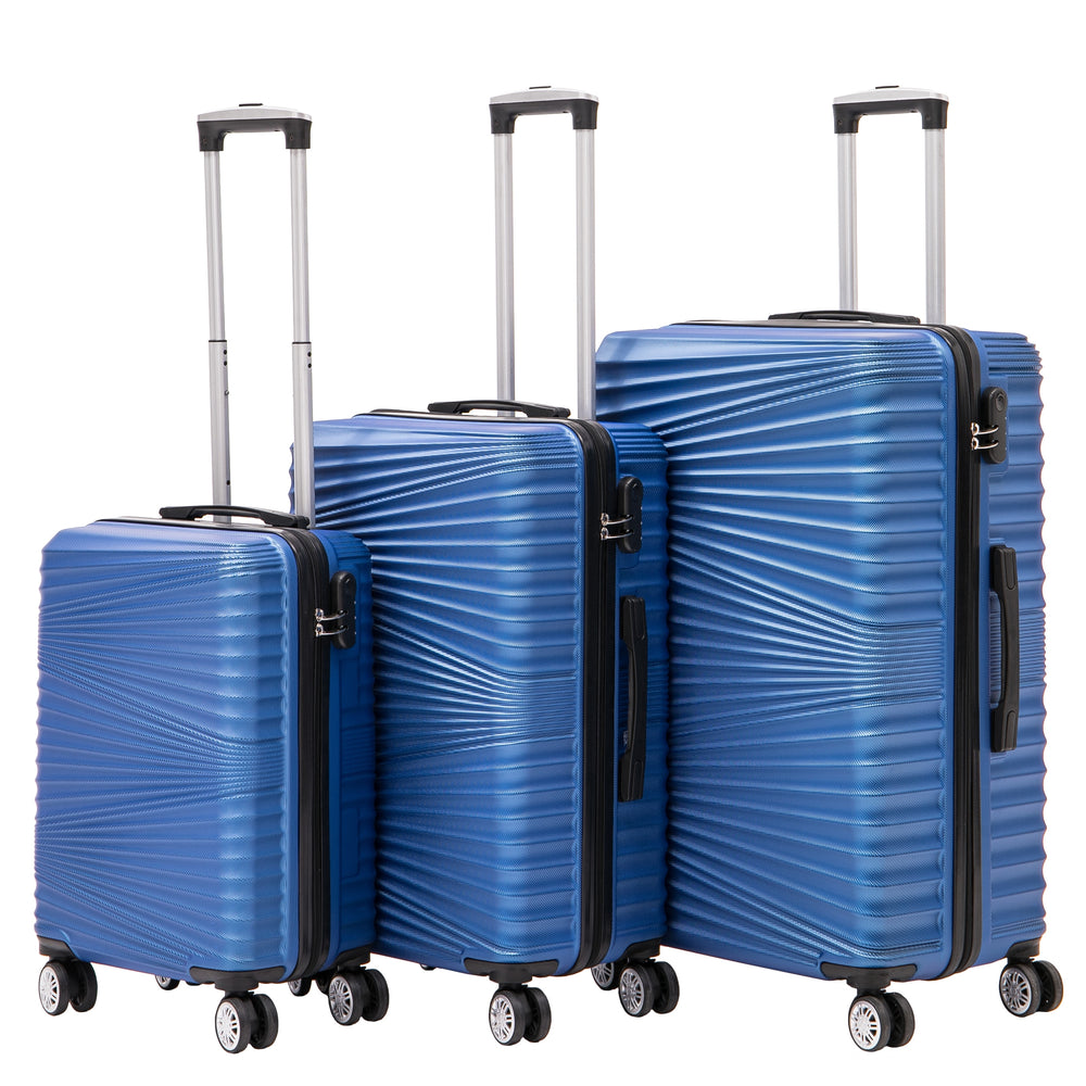 Set di 3 valigie rigide NIA, blu