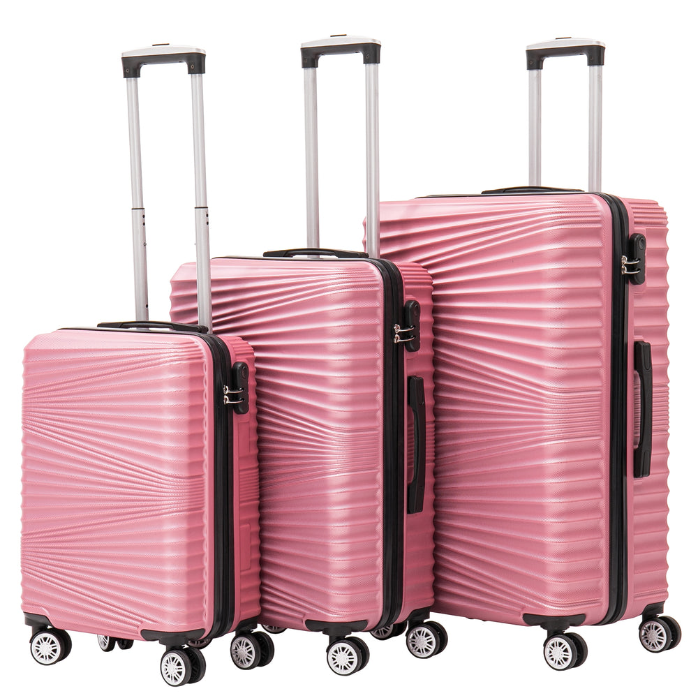 Set di 3 valigie rigide NIA, rosa