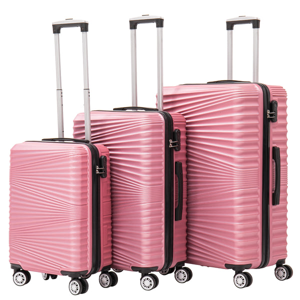 Reisekoffer Hartschalenkoffer NIA 3er Set rosa