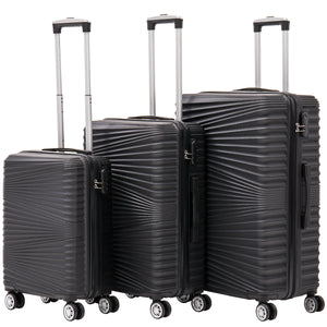 Reisekoffer Hartschalenkoffer NIA 3er Set schwarz