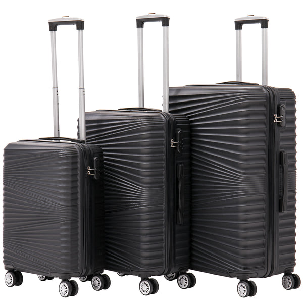 Reisekoffer Hartschalenkoffer NIA 3er Set schwarz