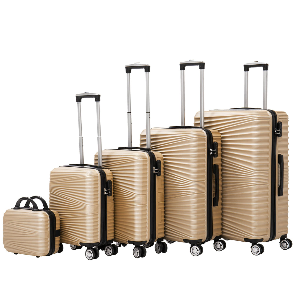 Set di 5 valigie rigide NIA, champagne