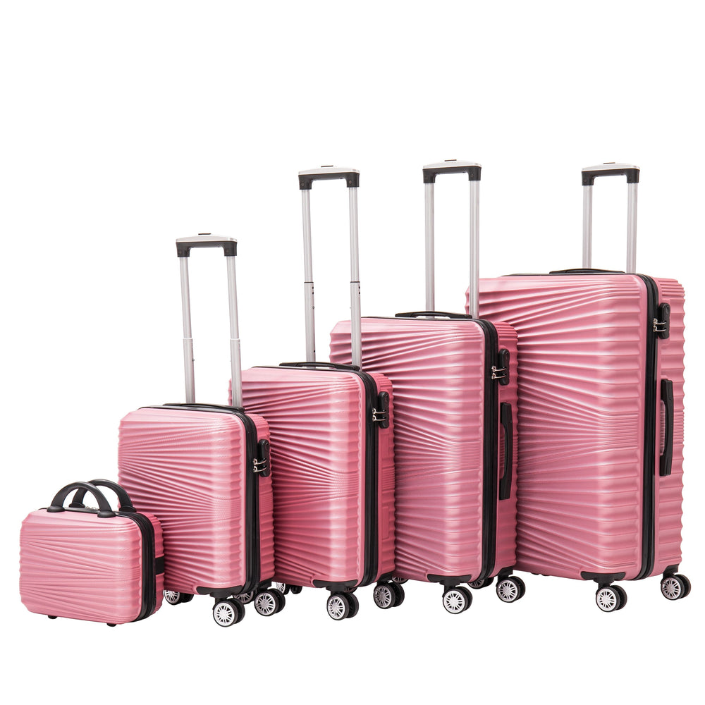 Set di 5 valigie rigide NIA, rosa