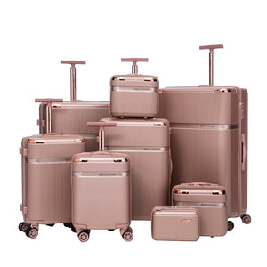 Reisekoffer Hartschalenkoffer VIRELLA 8er Set roségold