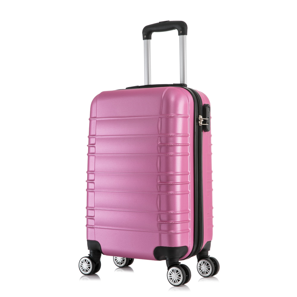 Valigia da viaggio, bagaglio a mano, taglia M, rosa