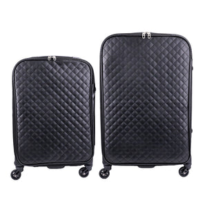 Reisekoffer Leder ODA 2er Set schwarz