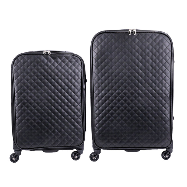 Reisekoffer Leder ODA 2er Set schwarz