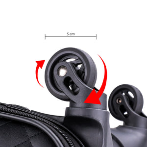 Reisekoffer Leder ODA 2er Set schwarz