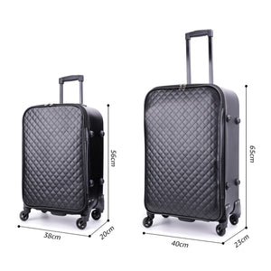 Reisekoffer Leder ODA 2er Set schwarz