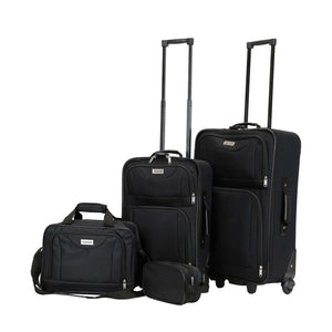 Reisekoffer Polyester 4er SET schwarz