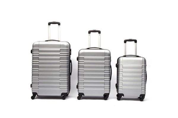 Reisekoffer Hartschalenkoffer 3er SET silber