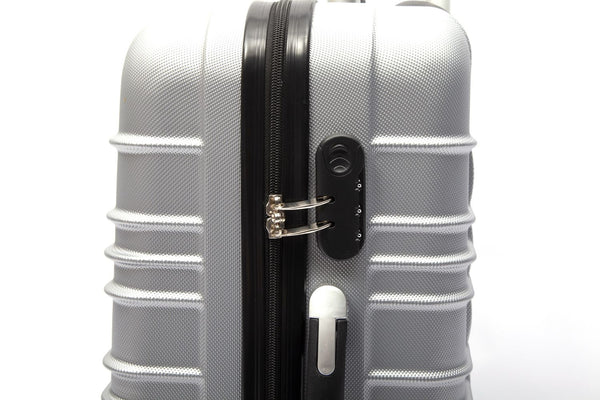 Reisekoffer Hartschalenkoffer Grösse M silber