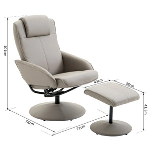 Poltrona relax porta TV con poggiapiedi, 120 kg