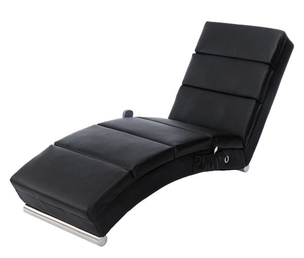Relaxliege mit Massagefunktion schwarz