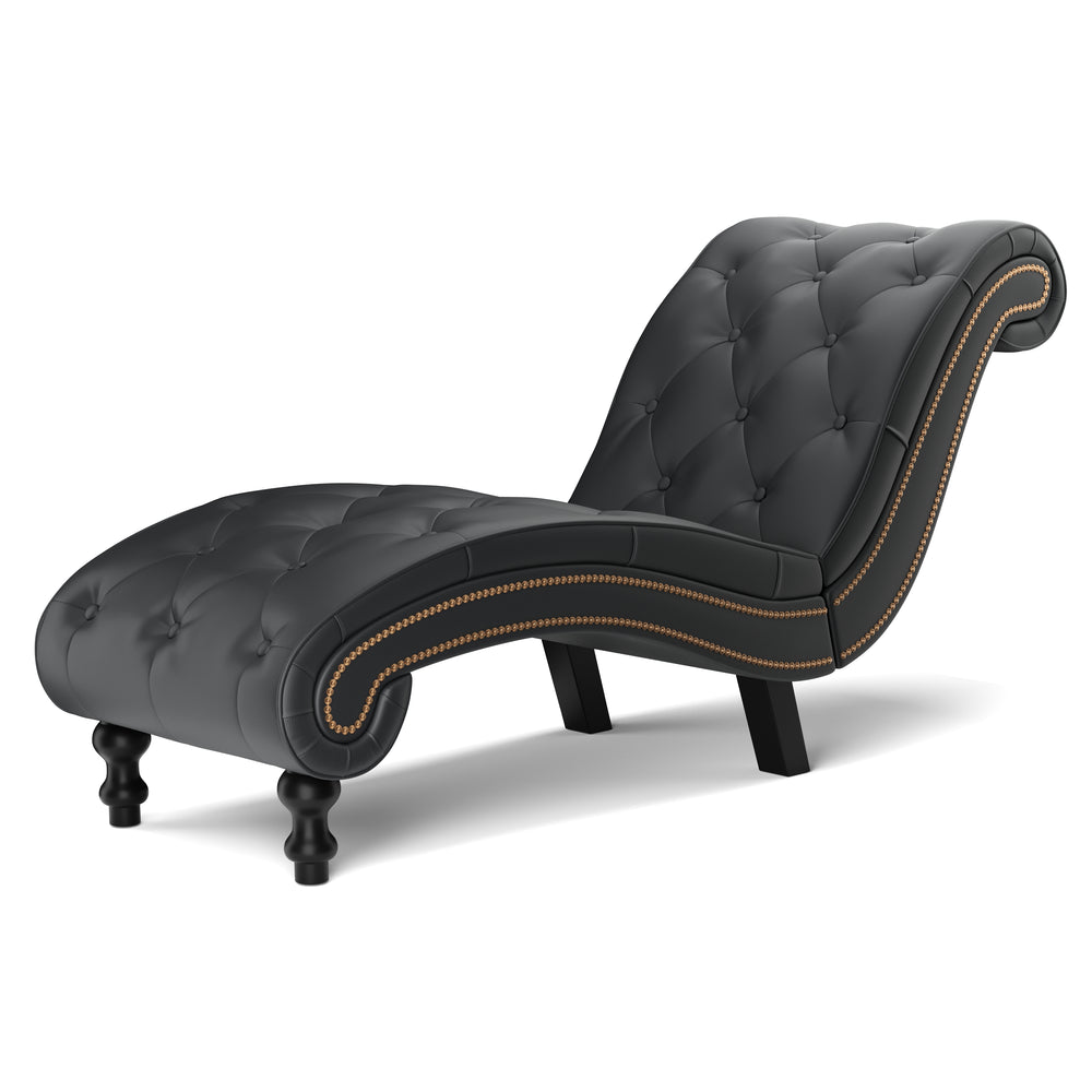 Poltrona reclinabile in pelle nera