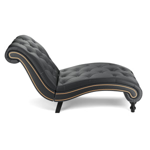 Relaxliege Leder schwarz