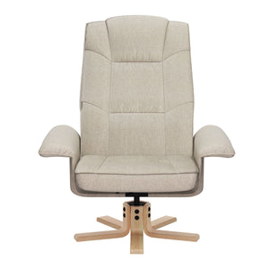 Relaxsessel DERBY mit Hocker beige
