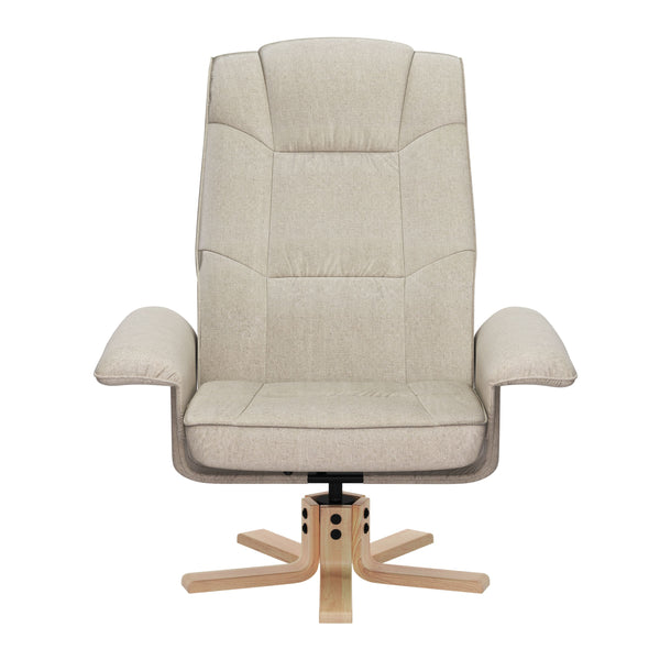 Relaxsessel DERBY mit Hocker beige