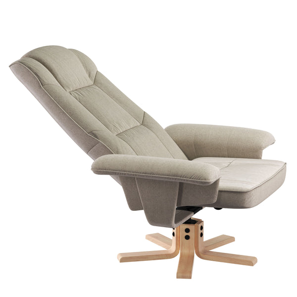 Relaxsessel DERBY mit Hocker beige