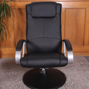 Relaxsessel Fernsehsessel mit Hocker schwarz