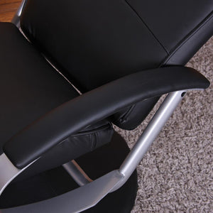 Relaxsessel Fernsehsessel mit Hocker schwarz