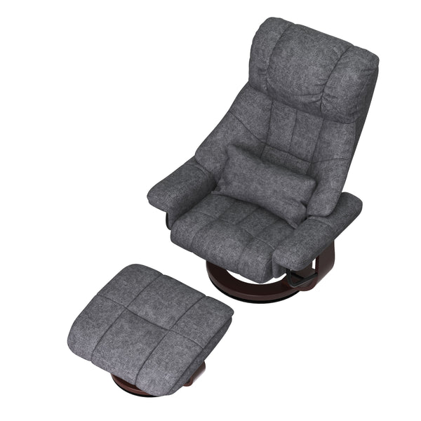 Relaxsessel LESTER mit Hocker anthrazit