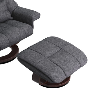 Relaxsessel LESTER mit Hocker anthrazit