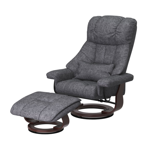 Relaxsessel LESTER mit Hocker anthrazit