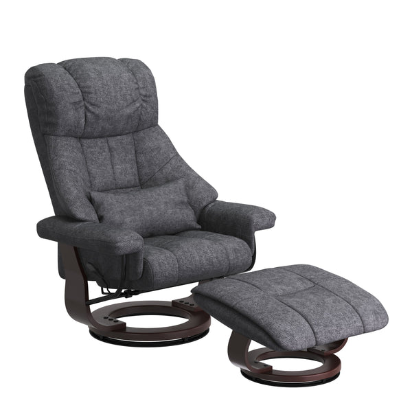 Relaxsessel LESTER mit Hocker anthrazit