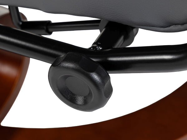 Relaxsessel Leder VITALII mit Hocker anthrazit