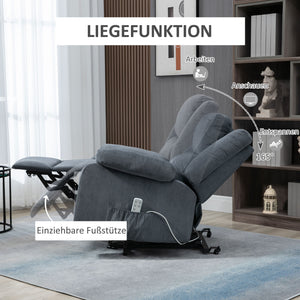 Relaxsessel mit Aufstehhilfe inkl. Fernbedienung Grau