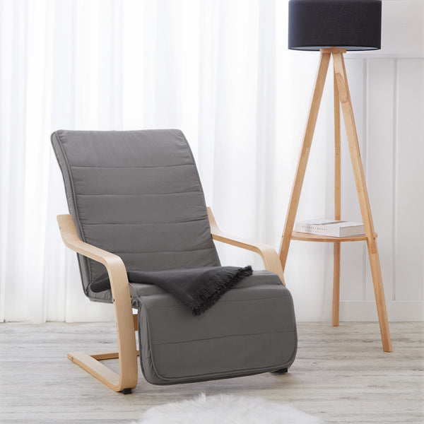Relaxsessel mit Fussstütze Grau