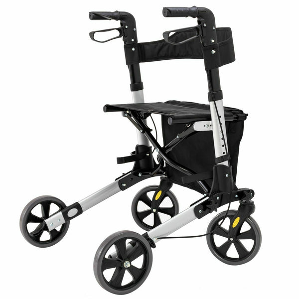 Rollator Gehhilfe Alu bis 136kg + Tasche + faltbar