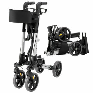 Rollator Gehhilfe Alu bis 136kg + Tasche + faltbar