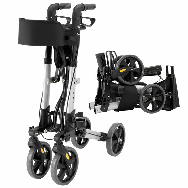 Rollator Gehhilfe Alu bis 136kg + Tasche + faltbar